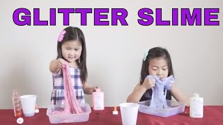 Funniest DO IT YOURSELF SLIME with Purple and Red Glitter Surprise!