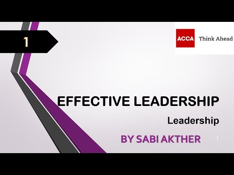 ACCA I Strategic Business Leader (SBL) I Effective Leadership -  SBL Lecture 1