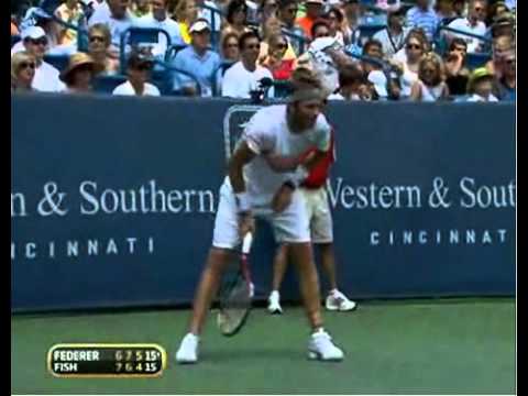 Roger Federer vs Mardy Fish ATP masters 1000 Cincinnati 2010 last 2 games & stats