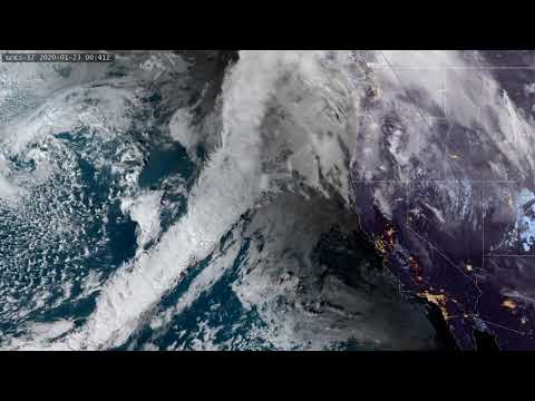 GOES-17 West Coast 2020-01-19 - 2020-01-27  Satellite Weather Time-lapse