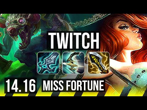 TWITCH & Yuumi vs MISS FORTUNE & Senna (ADC) | 16/1/5, 67% winrate, Legendary | NA Master | 14.16