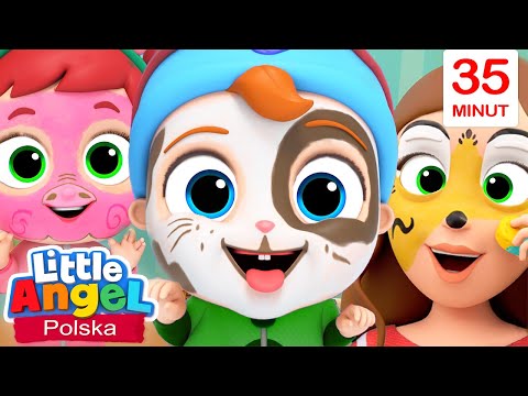 Malujemy buźki i tańczmy jak zwierzęta + więcej | Little Angel Polska - Piosenki dla dzieci