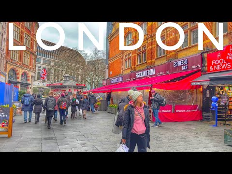 London City Walk - Walking the Bustling Streets of Central London - London West End Streets Walk 4K