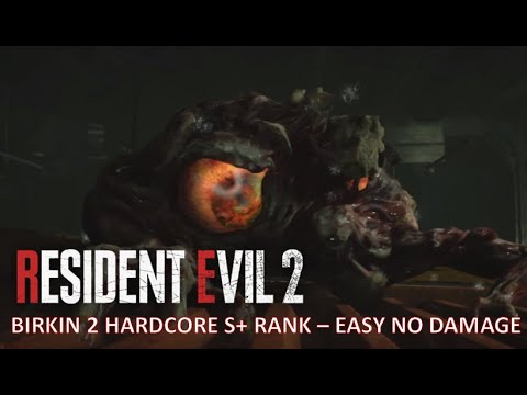 RESIDENT EVIL 2 - HARDCORE Leon - Birkin 2 in Sewers - EASY NO DAMAGE