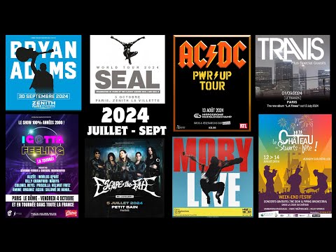 Concerts de 2024 - Juillet à Septembre (The Sidh, ACDC, Moby, Années 2000....)