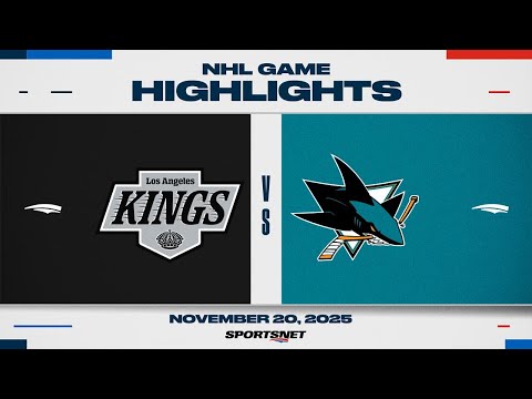 NHL Highlights | Kings vs. Sharks - November 20, 2025
