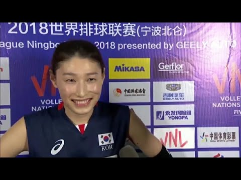Kim Yeon Koung interview after VNL game against DOM