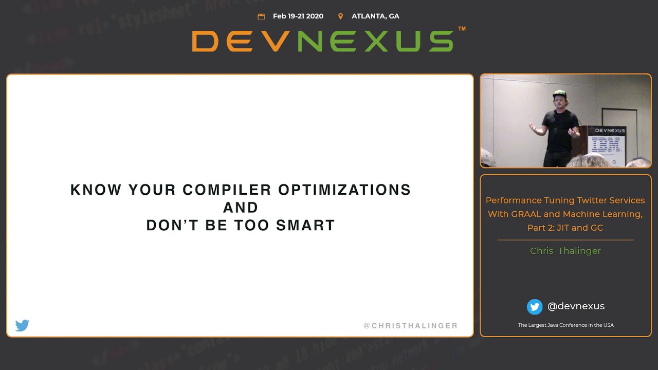 DevNexus 2020   Performance Tuning Twitter Services With Machine Learning, Part 2  JIT and GC   Chri