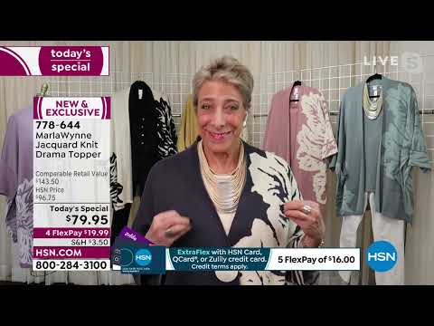 MarlaWynne Jacquard Knit Drama Topper