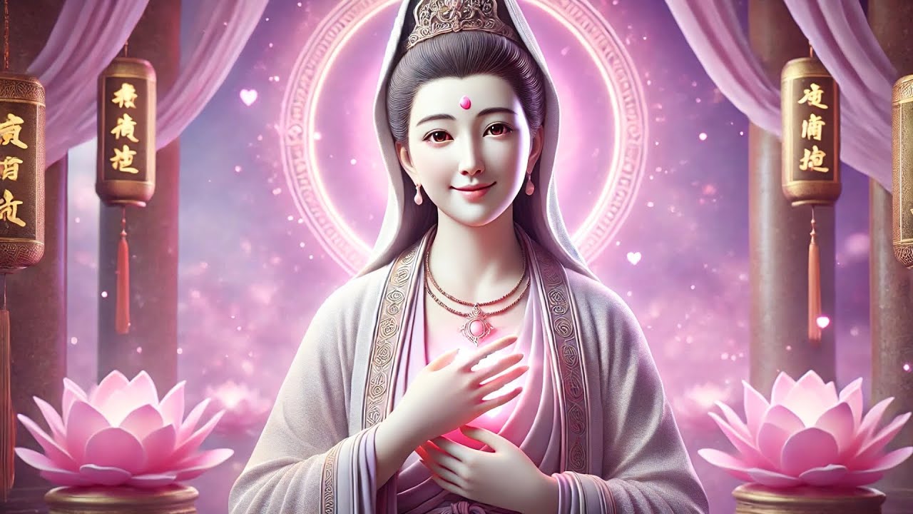 MÚSICA KUAN YIN CURA DO RAIO ROSA 528Hz  VIBRANDO AMOR