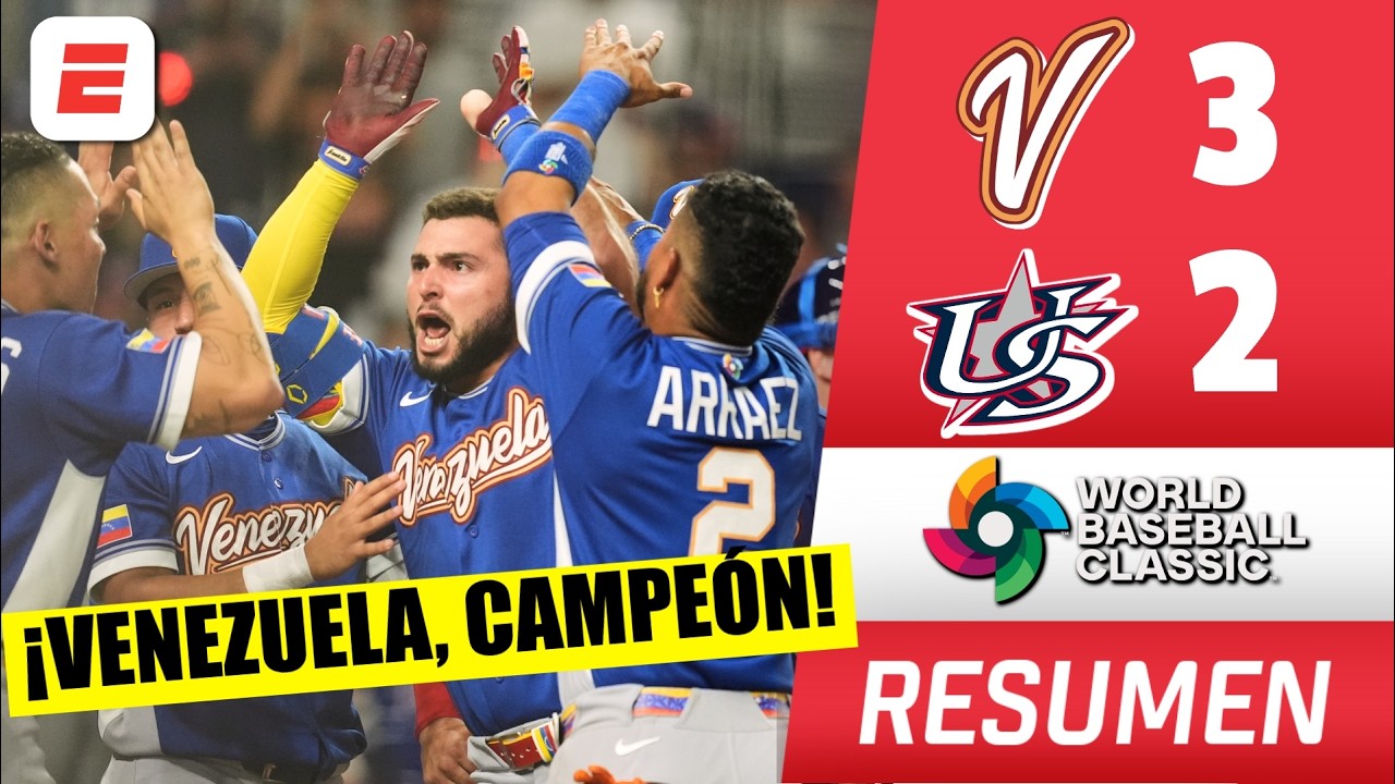 VENEZUELA HACE HISTORIA, es CAMPEÓN DEL CLÁSICO MUNDIAL DE BEISBOL luego de vencer a ESTADOS UNIDOS