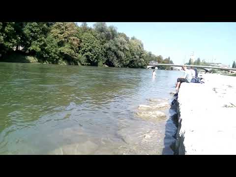 Badefreuden am 20.9.2018 / 30 Grad Isar München