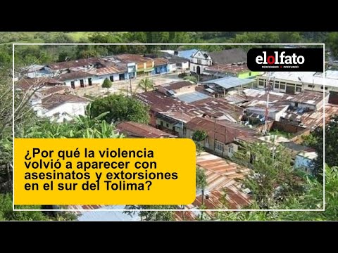¿Por qué la violencia volvió a aparecer con asesinatos y extorsiones en el sur del Tolima?