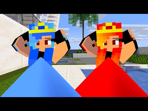 MONSTER SCHOOL : CHICKEN WING MEME ICE AND FIRE PRINCESS - MINECRAFT ANIMATION