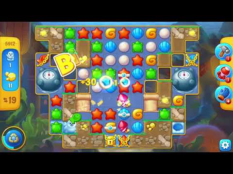 [FISHDOM Walkthrough] Level 5912 Hard (Qua màn - Fishdom)