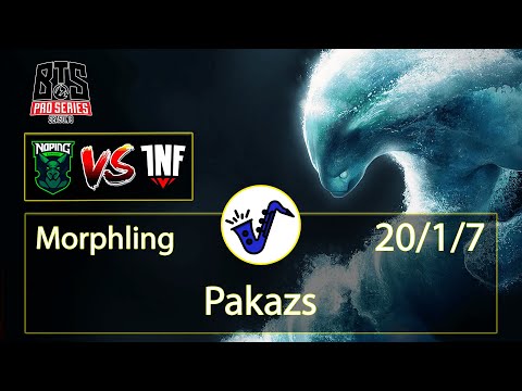 Morphling Dota 2 - Pakazs - 20/1/7 - Safe Lane / 1 - NoPing Esports VS Infamous Uesports - BTS Pro 8