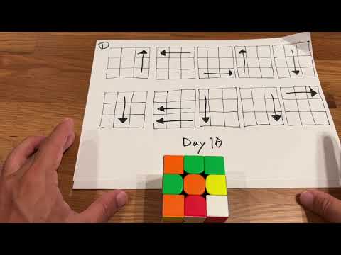 Learn how to solve a Rubik’s cube in 1 minute training day 10