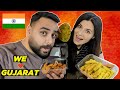 Trying GUJARATI FOOD In UK Thepla Khandvi Chakli Shrikhand Indian Street Food