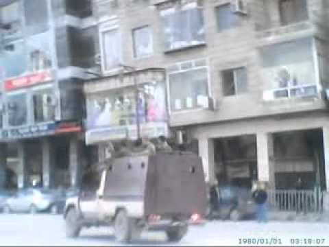 وصول مدرعات جيش الاسد الى الجامع الأموي في محافظة حلب