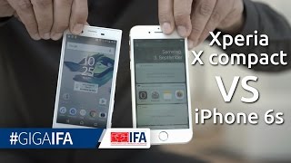 iPhone 6s vs. Sony Xperia X compact im Hands-On-Vergleich - IFA 2016 - GIGA.DE