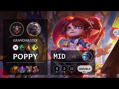 Poppy Mid vs Talon - KR Grandmaster Patch 11.2