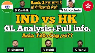 ind vs hk dream11 team prediction|india vs honk kong dream11 team|dream11 prediction today match