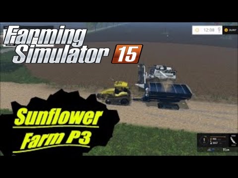 Farming simulator 15 Sunflower farm Part 3!! Move that hay!!