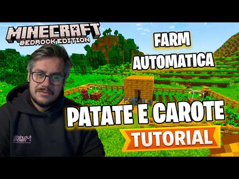 TUTORIAL FARM PATATE E CAROTE AUTOMATICA PER MINECRAFT BEDROCK EDITION 1.21.11 - 26.0