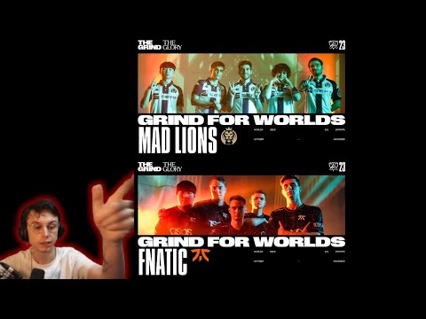 Caedrel Reacts Grind For Worlds: Mad Lions and Fnatic HYPE VIDEO