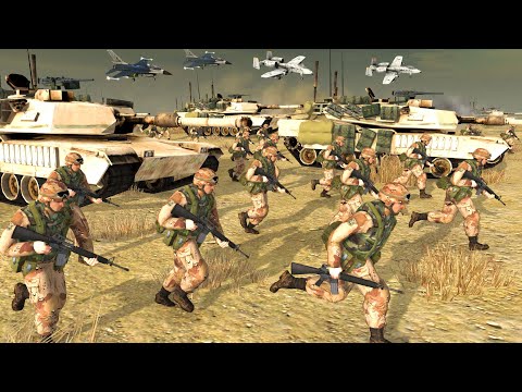 Full Scale DESERT STORM Tank Invasion of Iraq! - Call to Arms: Modern Mod