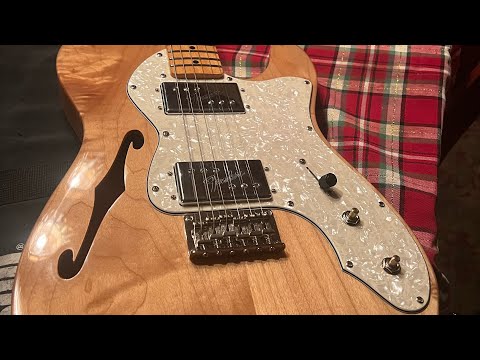Fender Wide Range CuNiFe pickups in a Squier Thinline Telecaster Before and After