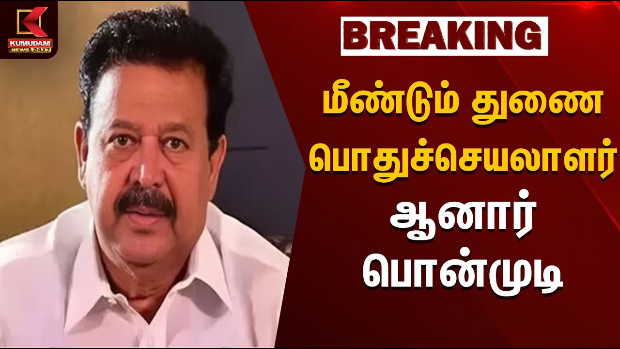 Ponmudi | மீண்டும் துணை பொதுச்செயலாளர் ஆனார் பொன்முடி | Kumudam News