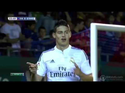 2014-15, La Liga 12th, Eibar 0-4 Real Madrid, 0-1 James