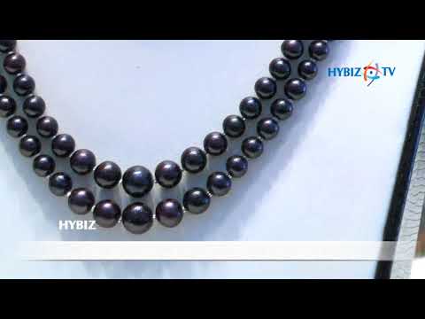 2 Lines Black GradedPearl Mala with White Gold | Swati Pearls and Jewelers @ GachiBowli