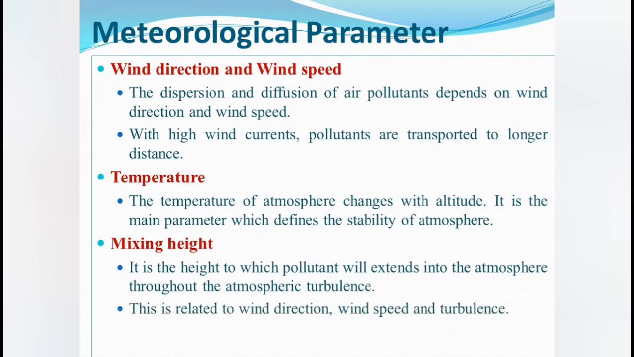 Meteorological Parameter | Primary Meteorological Parameter