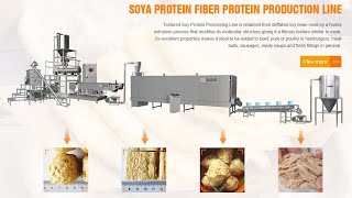 Tvp Tsp Textured Soya Protein Processing Line Soy Chunks Making Machine youtube video
