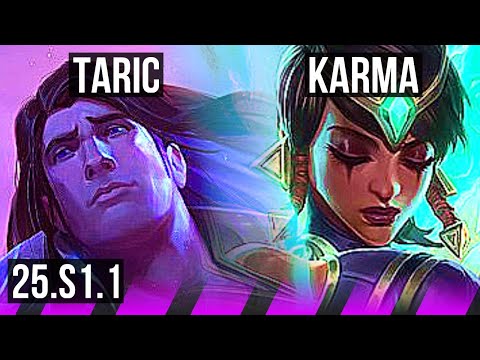 TARIC & Ezreal vs KARMA & Miss Fortune (SUP) | 1/0/6 | NA Master | 25.S1.1