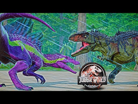 Dominion Giganotosaurus vs Inspinedoraptor, Therizinosaurus Dino Fight 🌍 JURASSIC WORLD EVOLUTION