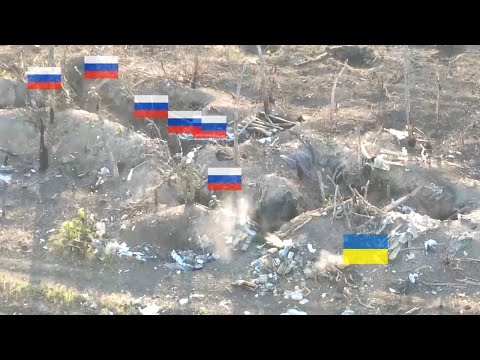 1 Vs 6! Brave Ukrainian Soldier Repel the attack of 6 Russian troops.