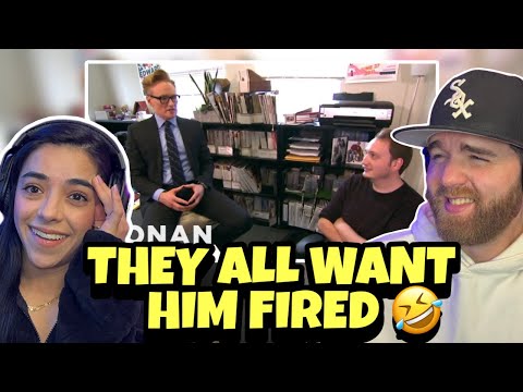Conan O'Brien Gives Staff Performance Reviews (CONAN on TBS) | First Time Reaction