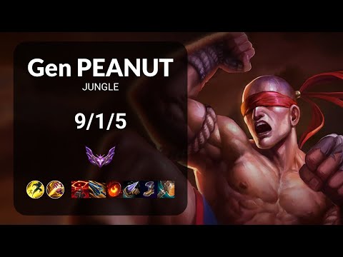 Gen Peanut Lee Sin vs Olaf JUNGLE - KR MASTER Patch 14.1