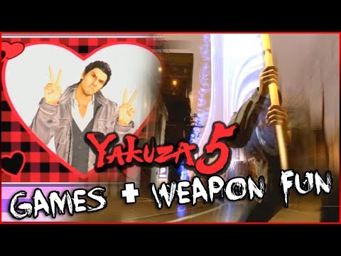 Yakuza 5: Arcade & Weapon Fun!!