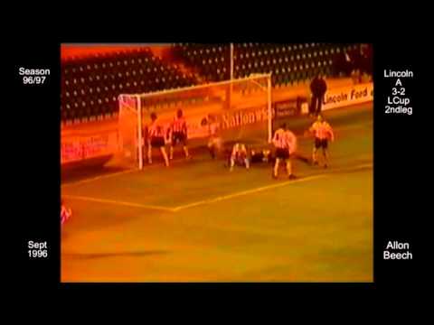 1996 - 97 Hartepool FC 05 L Lincoln LCup 2ndleg - Allon Beech
