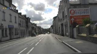 preview picture of video 'Driving Along Rue Ollivier Perrin, Rostrenen, Côtes D'Armor, Brittany, France 12th July 2009'