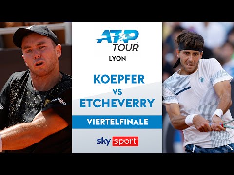 Dominik Koepfer vs. Tomás Etcheverry - Viertelfinale | Open Lyon 2024 | Highlights - Sky Tennis