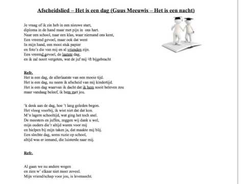 Afscheidslied 6de leerjaar