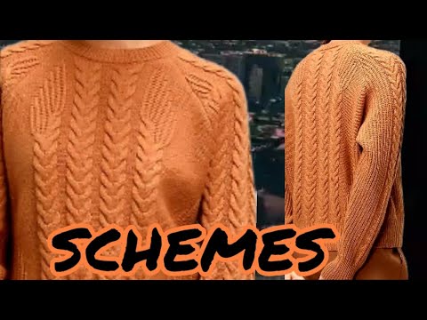 Шикарные вязаные свитера со схемами. Gorgeous knitted sweaters with patterns.