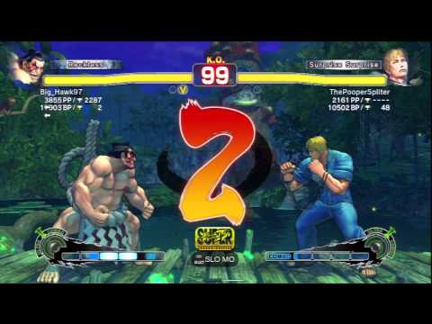 Big_Hawk97 (E.Honda) Vs ThePooperSpliter (Cody) SSF4 AE Ranked Matches - PSN