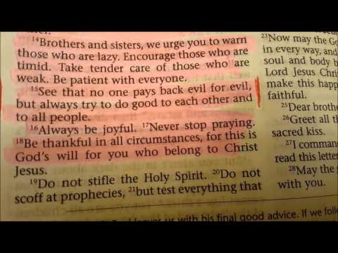 1 Thessalonians 5: 12-18,  A word of encouragement