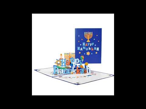 Happy Hanukkah card 3d pop up Hanukkah greeting card